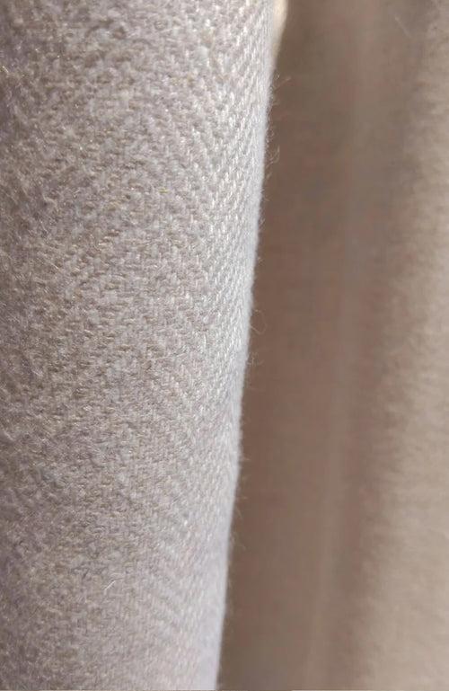Herringbone Wool Curtains With Grommets