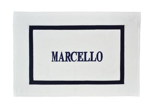 Monogram Personalized Bathmat With Border