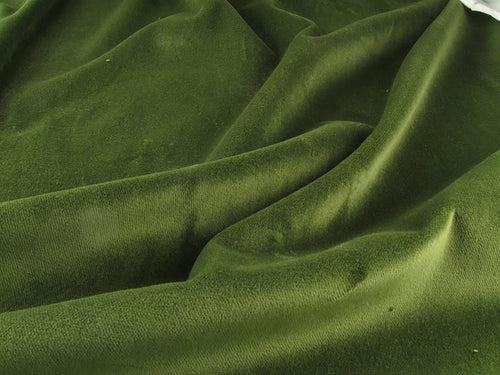 Olive Green Cotton Velvet Curtain