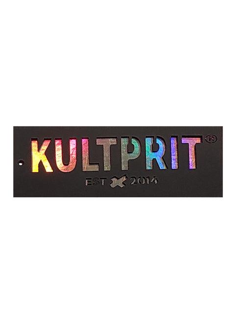 Kultprit Allover tie-dye wash Black shorts