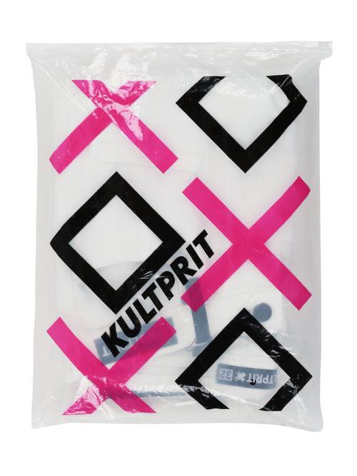 Kultprit hanging belts with knee print jeans