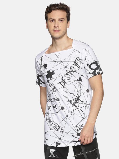 Kultprit Cotton Men Allover Print T-Shirt