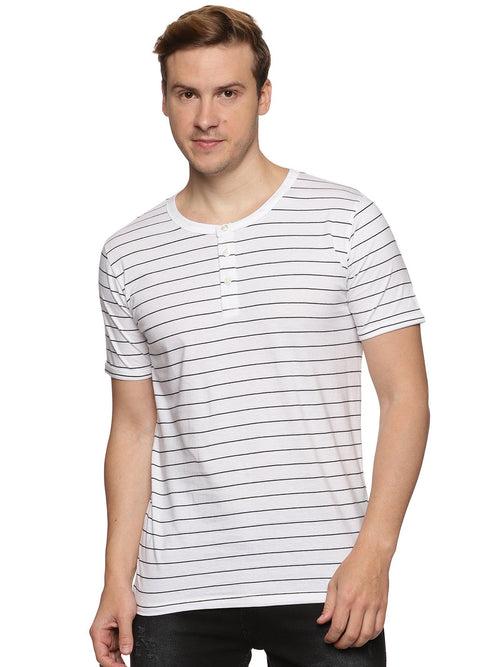 Impackt Men's Solid Henley Neck T-Shirt