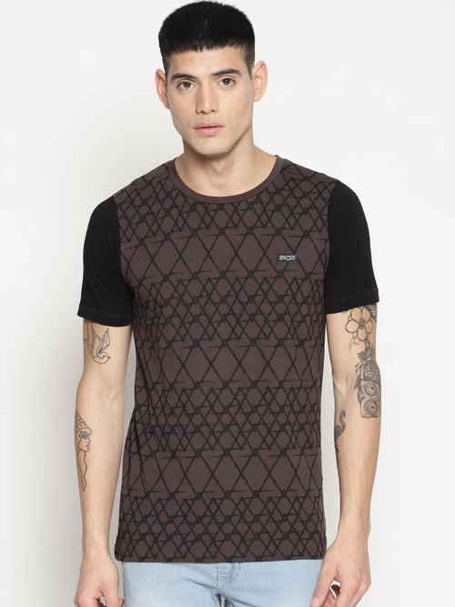 Impackt brown all over print t-shirt