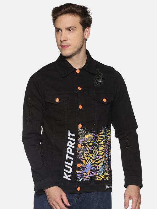 Kultprit Applique with printed full sleeve jacket