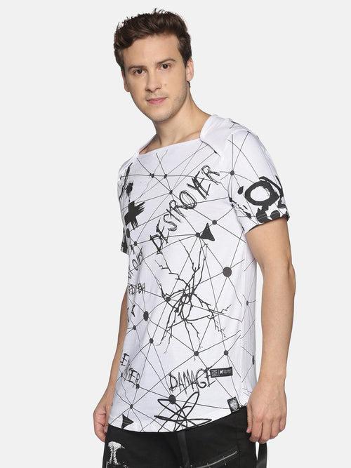 Kultprit Cotton Men Allover Print T-Shirt