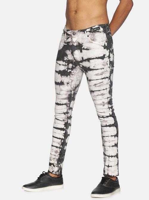 Kultprit Men's Jeans With Tie & Dye Wash