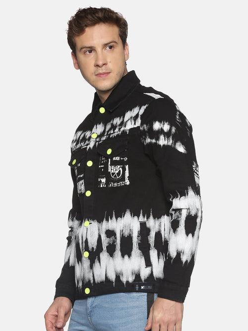 Kultprit Tie-dye printed full sleeve jacket