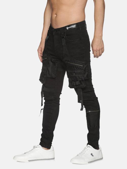 Kultprit Extra pocket black jeans