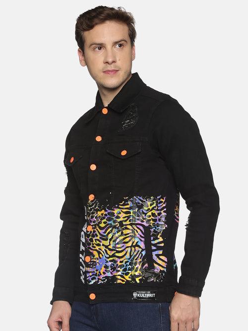 Kultprit Applique with printed full sleeve jacket