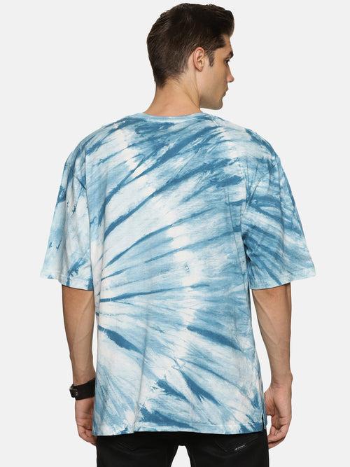 Impackt Men's Oversized Tie & Dye Printed Short Sleeve T-Shirt