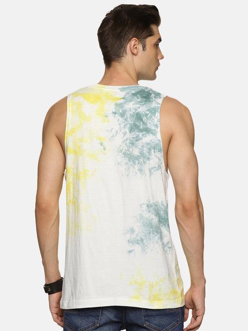 Impackt Men's Regular Tie & Dye Printed Tank