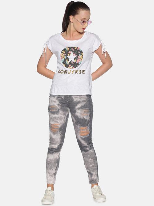 Kultprit Women's Jeans With Tie & Dye Wash