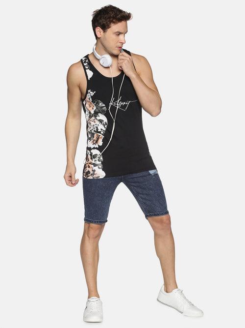 Kultprit Cotton Men Graphic Print Sleeveless T-Shirt