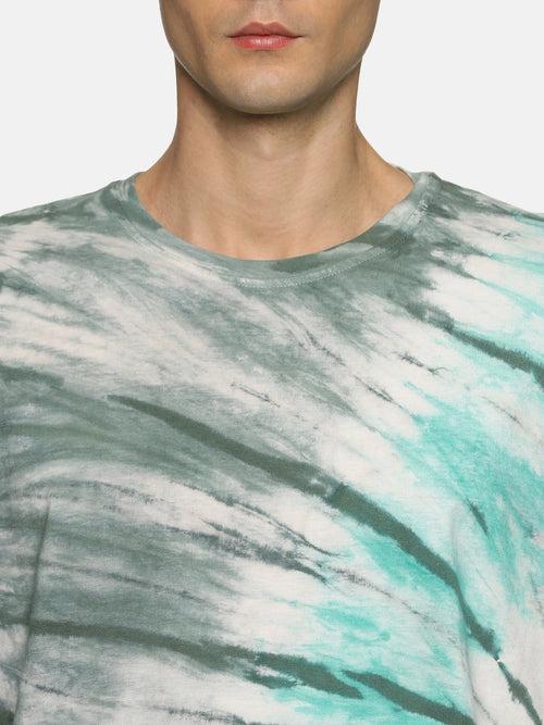 Impackt Men's Oversized Tie & Dye Printed Short Sleeve T-Shirt