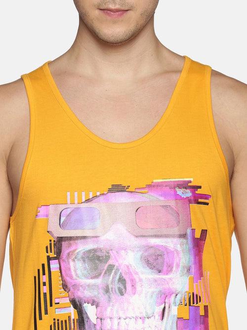 Kultprit Cotton Men Graphic Print Sleeveless T-Shirt