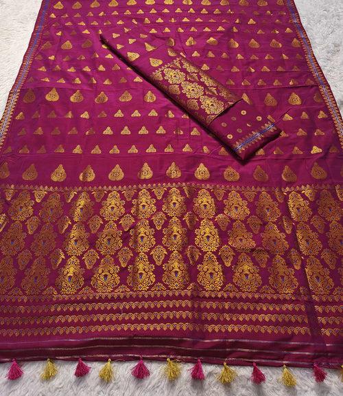 Ready-To-Wear Gold Jari Super Cotton* Mekhela Sador