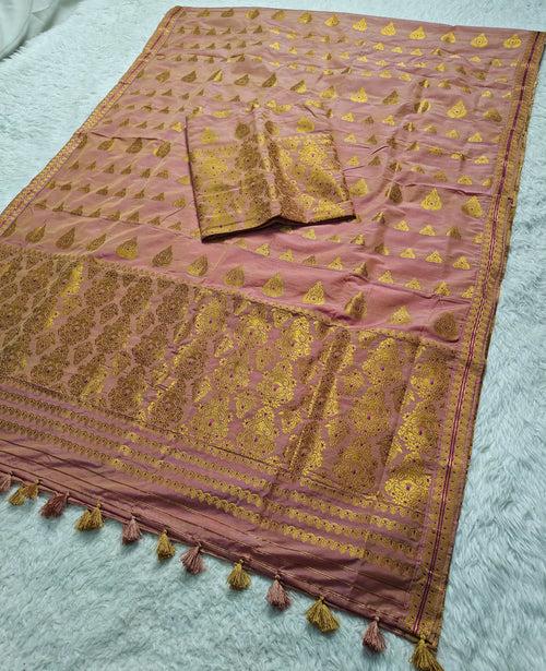 Ready-To-Wear Gold Jari Super Cotton* Mekhela Sador