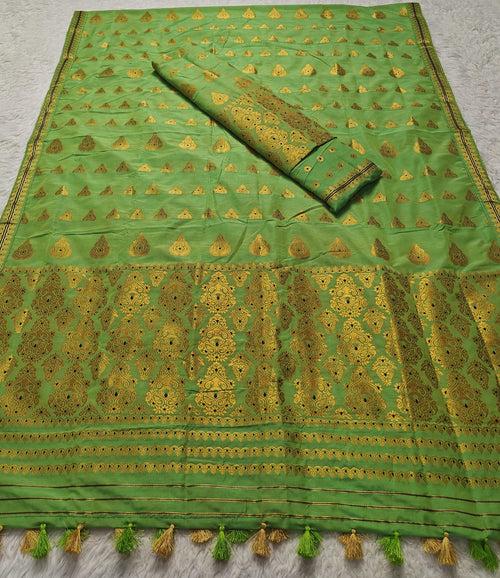 Ready-To-Wear Gold Jari Super Cotton* Mekhela Sador