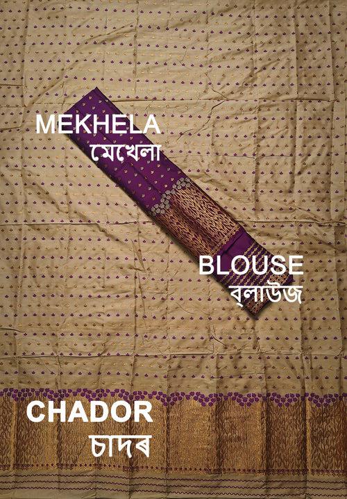 Muga* Contrast Mix Set Mekhela Sador