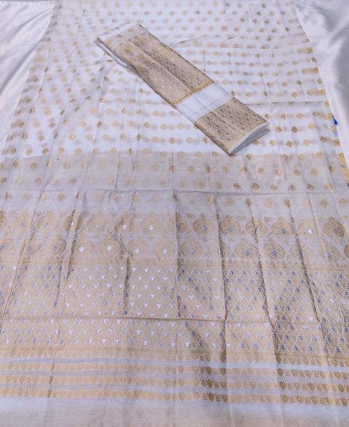 Weaving Dhaga Work AC Cotton* Mekhela Sador - Small Keri Aachal