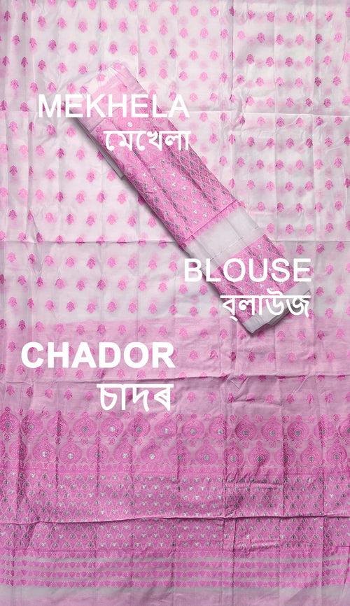 Weaving Dhaga Work AC Cotton* Mekhela Sador - Small Keri Aachal