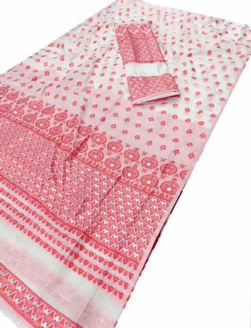 Weaving Dhaga Work AC Cotton* Mekhela Sador - Small Keri Aachal