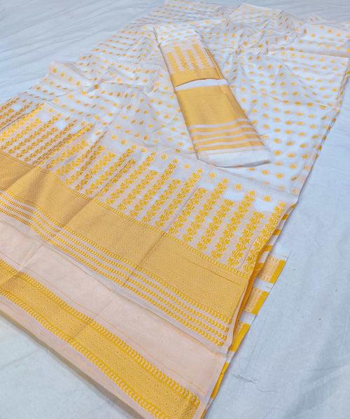 Weaving Dhaga Work AC Cotton* Mekhela Sador - Lata Aachal & Small Buti