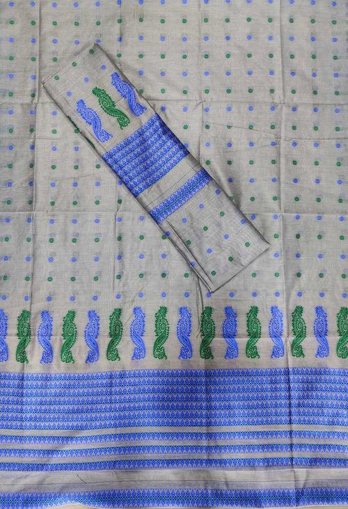 Weaving Two-Dhaga Work AC Cotton* Mekhela Sador