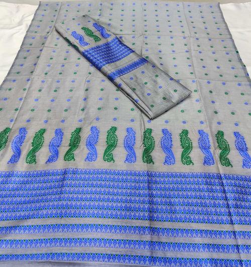 Weaving Two-Dhaga Work AC Cotton* Mekhela Sador