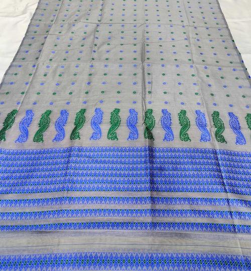 Weaving Two-Dhaga Work AC Cotton* Mekhela Sador