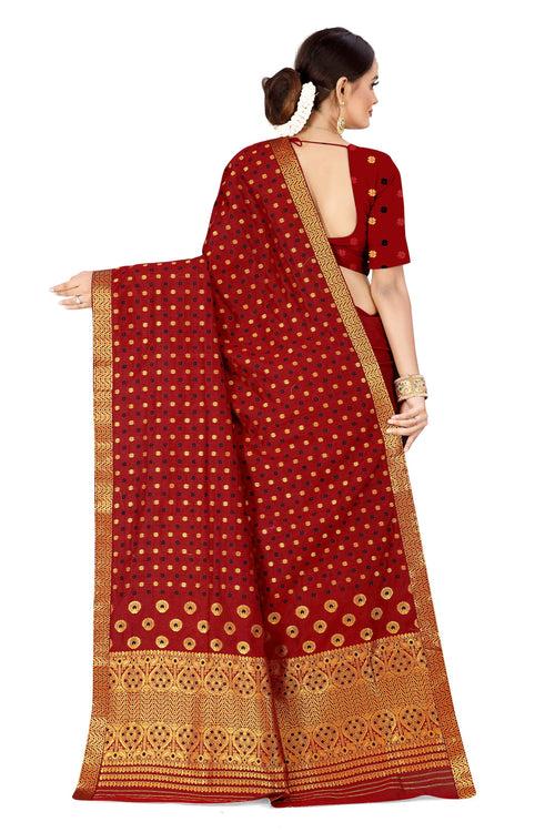 Gold Jari AC Cotton* Mekhela Chador