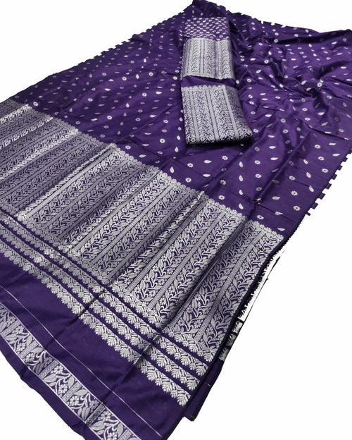 Silver Jari Super Cotton* Mekhela Sador