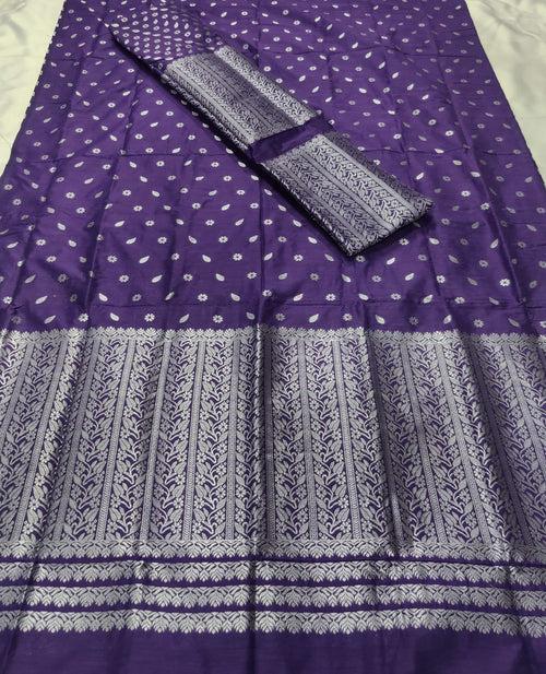 Silver Jari Super Cotton* Mekhela Sador