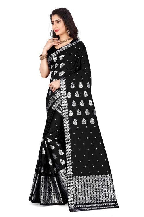 Silver Jari AC Cotton* Mekhela Chador