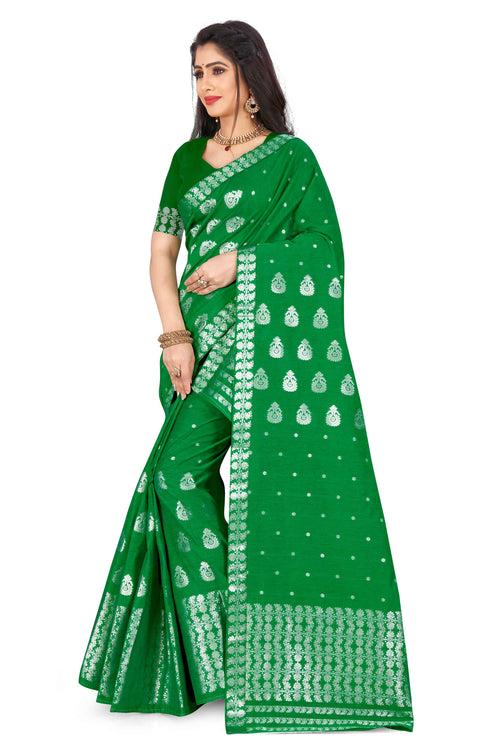 Silver Jari AC Cotton* Mekhela Chador