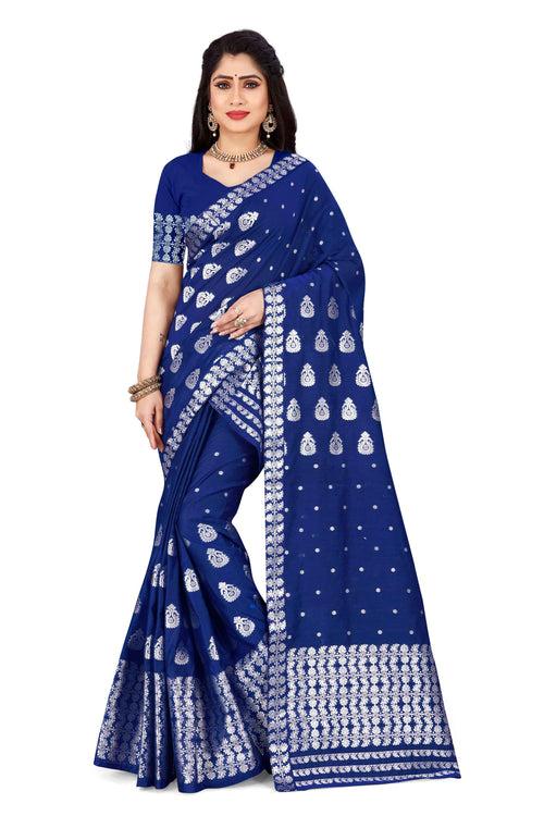 Silver Jari AC Cotton* Mekhela Chador