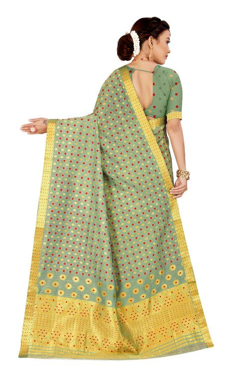 Gold Jari AC Cotton* Mekhela Chador