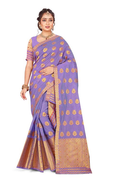 Gold Jari AC Cotton* Mekhela Chador