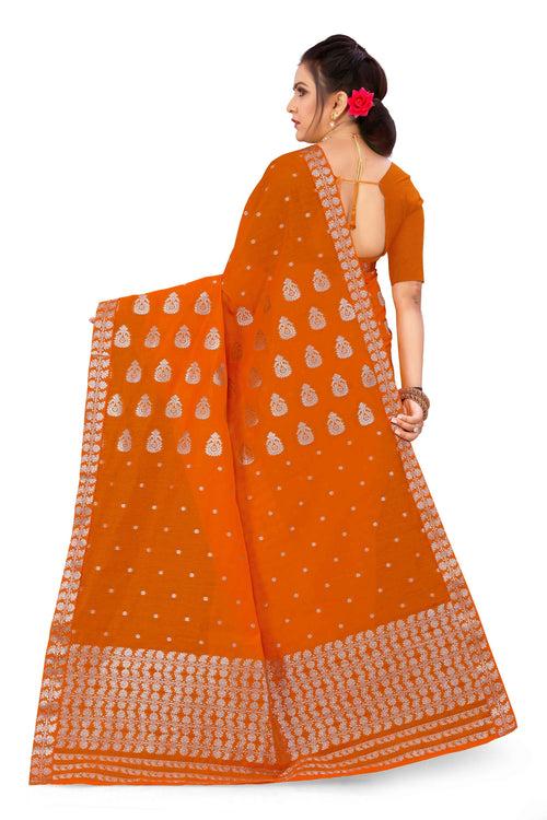 Silver Jari AC Cotton* Mekhela Chador