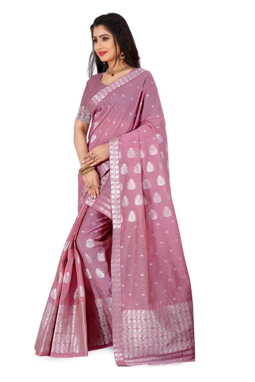 Silver Jari AC Cotton* Mekhela Chador