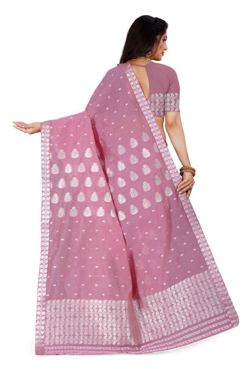 Silver Jari AC Cotton* Mekhela Chador