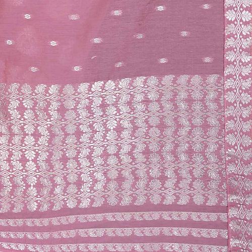 Silver Jari AC Cotton* Mekhela Chador