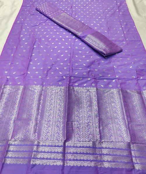 Silver Jari Super Cotton* Mekhela Sador