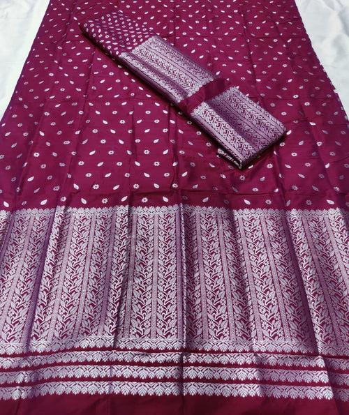 Silver Jari Super Cotton* Mekhela Sador