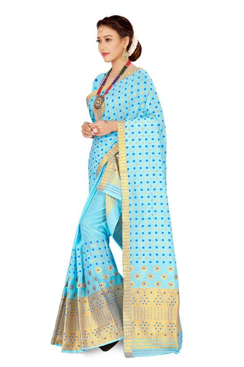 Gold Jari AC Cotton* Mekhela Chador