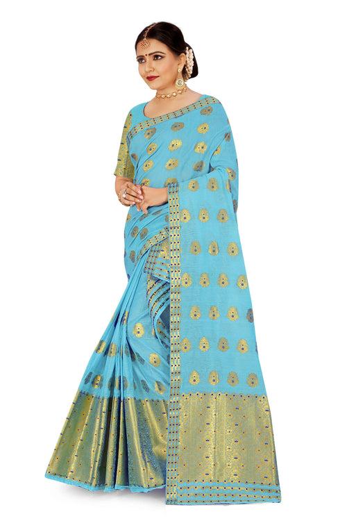 Gold Jari AC Cotton* Mekhela Chador