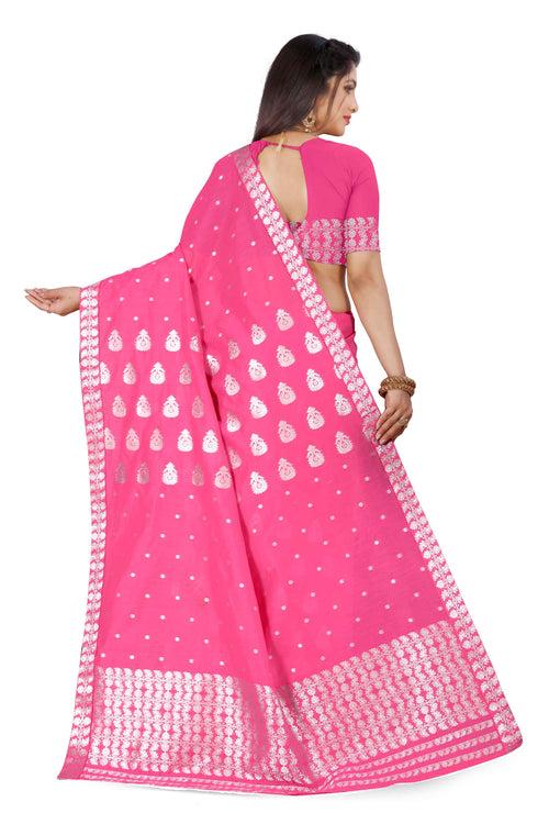 Silver Jari AC Cotton* Mekhela Chador