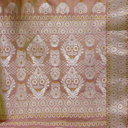 Silver Jari Bedsheet Mix Set Mekhela Sador