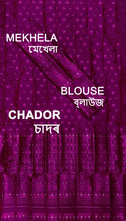 Colouring Jari Mix Set Mekhela Sador